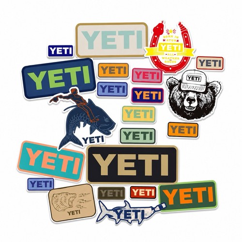 Yeti camping fishing - fishing, stickers