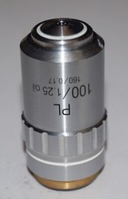 Microscope Objective PL 100 / 1.25 oil immersion 160 / 0.17 POL Positive Low