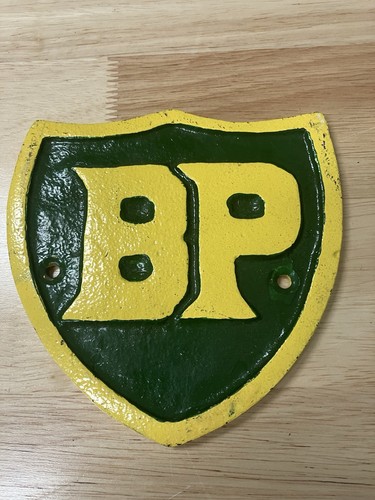 Cast iron sign garage - bp,