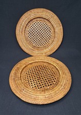 Wicker Rattan Chargers 12.5"