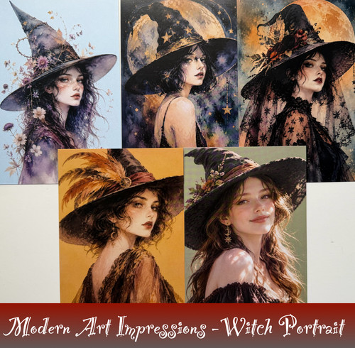 Witch portrait modern artist - witch,