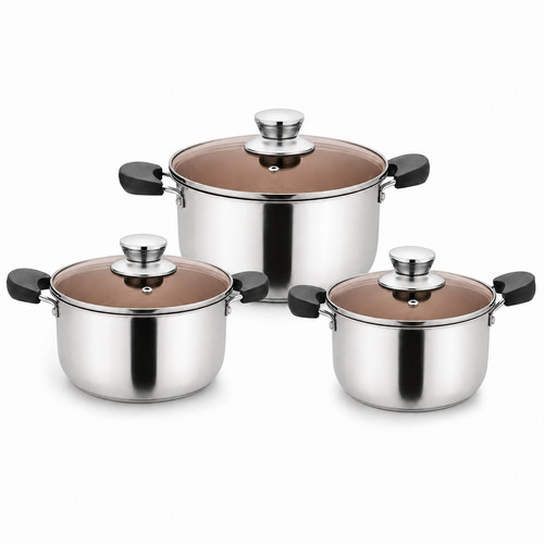 3pc stainless steel stock pot - 3pc,
