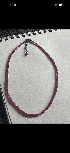 Genuine silver ruby necklace - genuine,