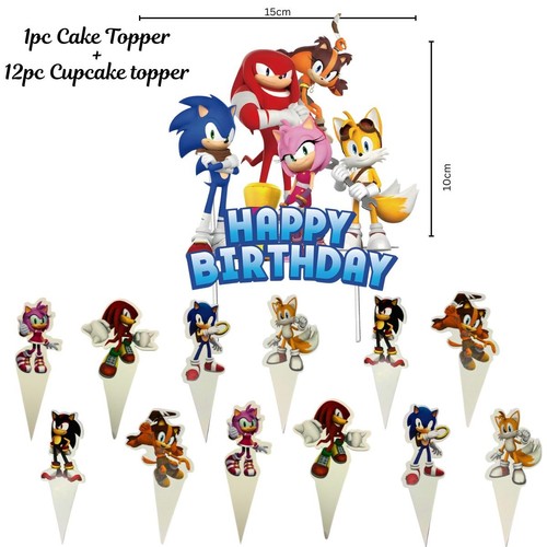 Sonic hedgehog cake topper - hedgehog,
