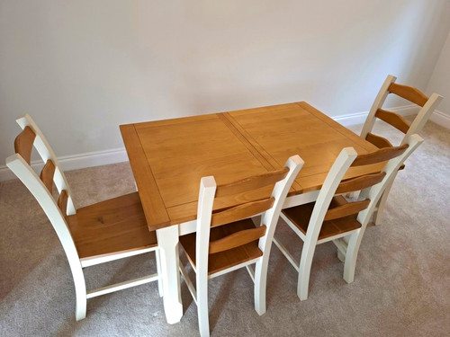 Extending oak dining - table, and