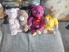 Small Teddy Bear Plush Toys X 4. Good Pre-owned Condition