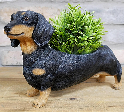 Dachshund garden planter pot - dachshund,