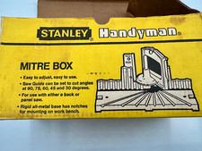 Vintage Stanley Handyman Mitre Box 19-114 w/ Adjustable Saw Guide - Original Box