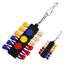 1Set Portable Golf Tee Holder Carrier With 12 Golf Tees And 3 Ball Markers
