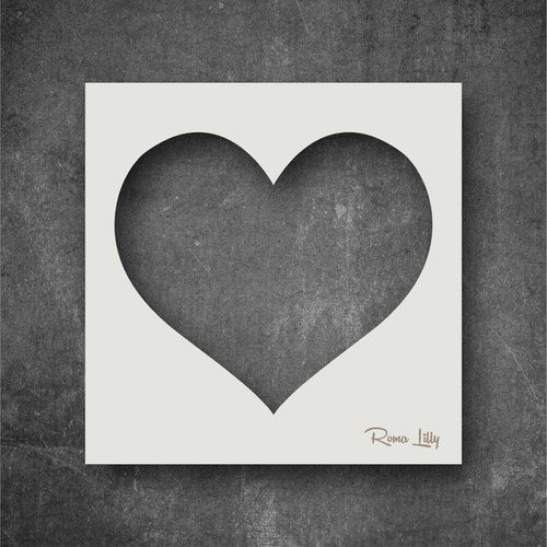 Reusable heart stencil for - stencil,
