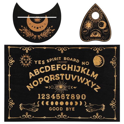 Wooden black ouija board - ouija,