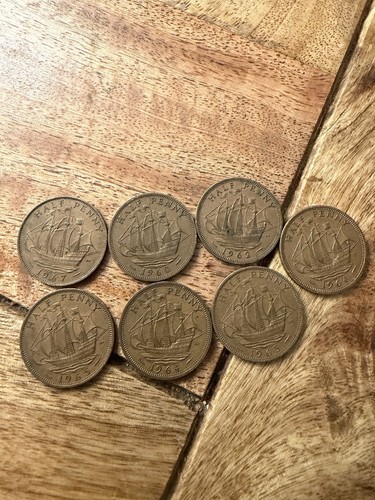 Lot half penny coins - of,