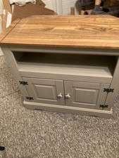 Corner TV unit  grey wood