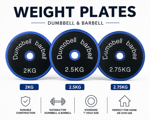 Weight plates for dumbbell - 1",