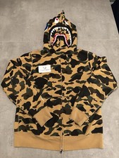Brown and green BAPE Shark Hoodie Size L 