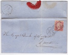 1863 penny red stamp - 1d, on