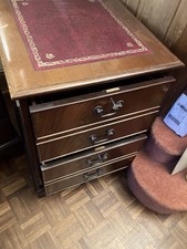 Antique mahogany two-drawer filing cabinet