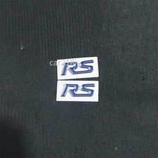 2x Blue Silver RS Chrome Small