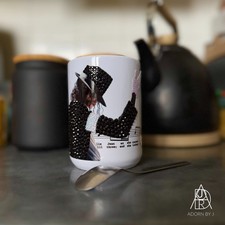 Michael Jackson Mug - Handmade - Ceramic - 15oz - Coffee Tea Cup - Rhinestone