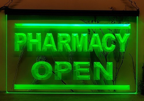 Pharmacy open neon light sign - pharmacy,