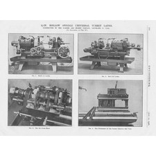 Warner & Swasey Co Cleveland Ohio Universal Turret Lathe 3x Vintage Prints 1926
