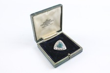 Sterling Silver Brooch Arts & Crafts Antique Enamel Queens Way Boxed (4g)