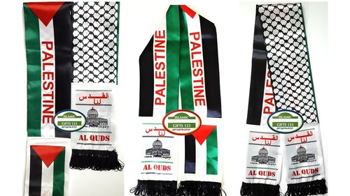 Palestinian flag scarf - , neck