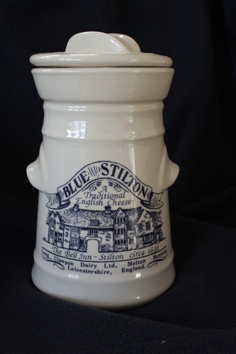 Vintage ceramic blue stilton - vintage,