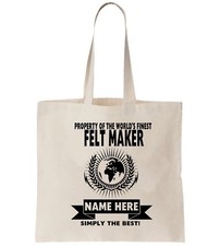 Felt Maker  Personalised Tote Bag Shopper Thanks Amend Birthday Gift