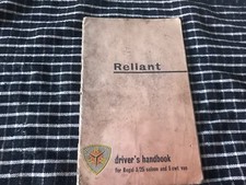 Reliant Regal - Driver’s Handbook. For 3/25 Saloon & 5 cwt Van.