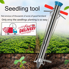 Long Handled Bulb Planter Tools Manual Seedling Transplanter Stainless Steel UK