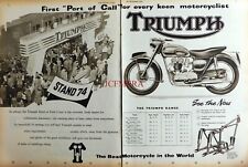 'TRIUMPH' Motor Cycles Vintage ADVERT : Original 1954 Print 671/63L
