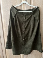 Corduroy Skirt Toast Size 16 Aline Button Detail