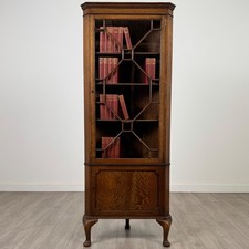 Antique 20th Century Fine Quality Corner Cabinet In Oak ( REF AF-4834 )