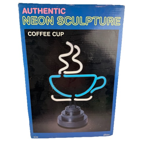 Vintage coffee mug neon sign - coffee,