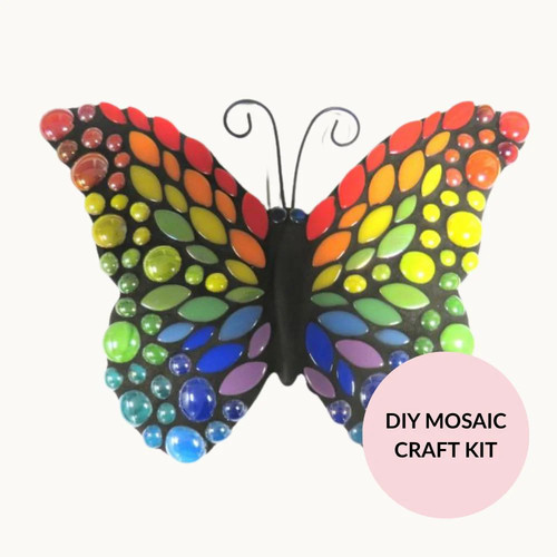 Rainbow butterfly mosaic kit - butterfly,