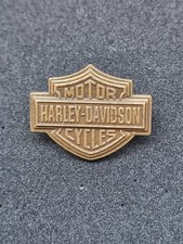 Harley-Davidson Motorcycles Brass Billet and Shield Pin Badge