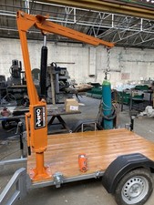 Trailer With Swivel Hydraulic Crane And 12v Winch