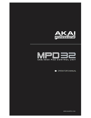 Akai mpd232 owners instruction - owners,