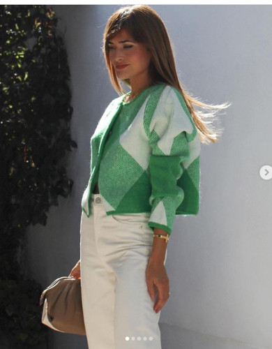 Stunning argyle jacquard knit - stunning,