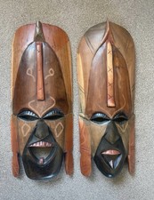Wooden Face Mask Carved Wood