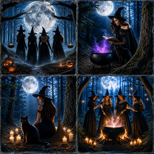 Slate coasters witch - coasters, inspired