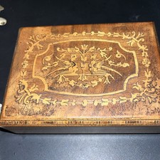 Vtg Thorens Wood Music Box Made In Switzerland single song 