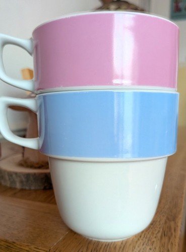 Tesco stacking mugs blue - tesco,