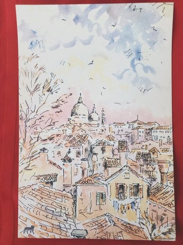 Venice watercolor print - , by