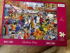 Lovely ‘Market Day’ H. O. P  BIG 250 Piece Jigsaw Puzzle BY HOUSE OF PUZZLES 