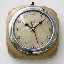 Vintage 15cm Hammond Wall Clock - Metal Mid Century Style Retro Style Industrial