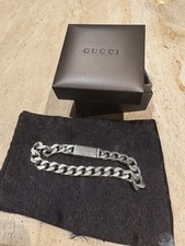 Gucci Sterling Silver Chunky Curb Link heavy Bracelet 44g fully hallmarked  21cm