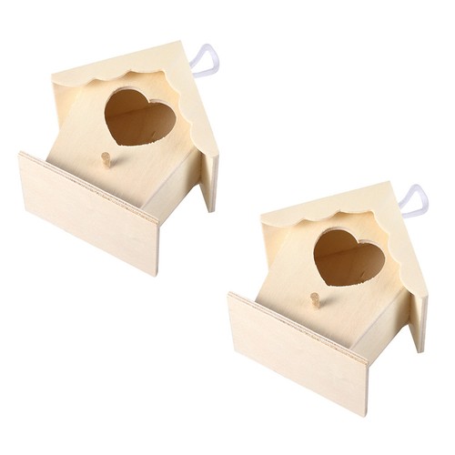 Wooden bird house hanging - wooden,