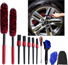 OBDKCAN Wheel Brush Kit 10PCS Car Wheel Cleaning Kit Detailing Brushes Car Wash.